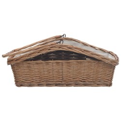 Panier à bois de chauffage avec poignée 61,5x46,5x58 cm Marron 