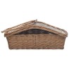 Panier à bois de chauffage avec poignée 61,5x46,5x58 cm Marron 