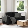 Canapé causeuse noir 120 cm velours 