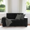 Canapé causeuse noir 120 cm velours 
