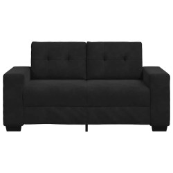 Canapé causeuse noir 120 cm velours 