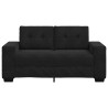 Canapé causeuse noir 120 cm velours 