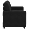 Canapé causeuse noir 120 cm velours 