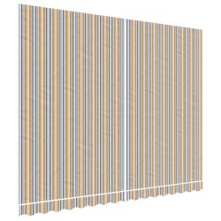 Tissu de remplacement pour auvent rayures multicolores 4x3 m 