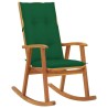 Chaise à bascule avec coussins Bois d'acacia massif 