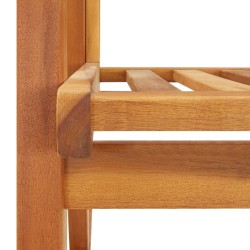 Chaise à bascule avec coussins Bois d'acacia massif 