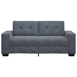 Canapé causeuse gris foncé 140 cm velours 