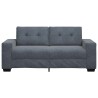 Canapé causeuse gris foncé 140 cm velours 