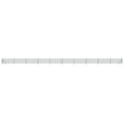 Clôture en treillis métallique et piquet d'ancrage vert 1,1x25m 