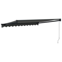 Auvent rétractable anthracite 3x2,5 m tissu et aluminium 