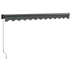 Auvent rétractable anthracite 3x2,5 m tissu et aluminium 