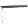 Auvent rétractable anthracite 3x2,5 m tissu et aluminium 