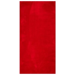 Tapis HUARTE à poils courts doux et lavable rouge 100x200 cm 