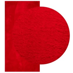 Tapis HUARTE à poils courts doux et lavable rouge 100x200 cm 