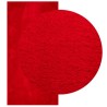 Tapis HUARTE à poils courts doux et lavable rouge 100x200 cm 