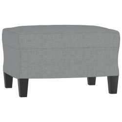 Fauteuil avec repose-pied Gris clair 60 cm Tissu 
