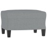 Fauteuil avec repose-pied Gris clair 60 cm Tissu 