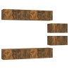 Ensemble de meubles TV 6 pcs Chêne fumé Bois d'ingénierie 