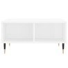 Table basse blanc brillant 60x60x30 cm bois d'ingénierie 