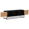 Meuble TV 110x30x40 cm bois massif de manguier et fer 
