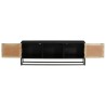 Meuble TV 110x30x40 cm bois massif de manguier et fer 
