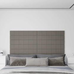Panneaux muraux 12 pcs Gris clair 90x15 cm Velours 1,62 m² 