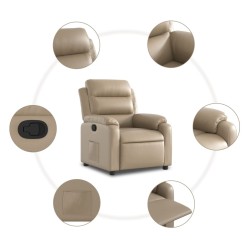 Fauteuil inclinable Cappuccino Similicuir 