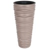 Jardinière et intérieur amovible moka 18/45 L PP aspect rainuré 