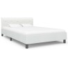 Cadre de lit sans matelas blanc similicuir 140x200 cm 
