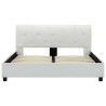 Cadre de lit sans matelas blanc similicuir 140x200 cm 