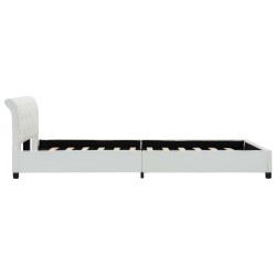 Cadre de lit sans matelas blanc similicuir 140x200 cm 