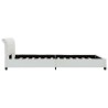 Cadre de lit sans matelas blanc similicuir 140x200 cm 