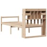 Lit bibliothèque sans matelas 90x200 cm bois de pin massif 