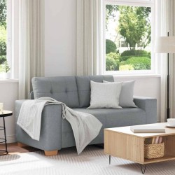 Canapé causeuse gris clair 120 cm tissu 