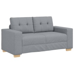 Canapé causeuse gris clair 120 cm tissu 