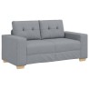 Canapé causeuse gris clair 120 cm tissu 