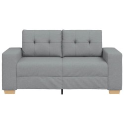 Canapé causeuse gris clair 120 cm tissu 