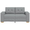 Canapé causeuse gris clair 120 cm tissu 