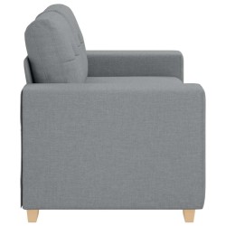 Canapé causeuse gris clair 120 cm tissu 