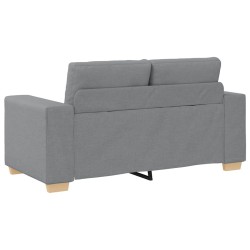 Canapé causeuse gris clair 120 cm tissu 