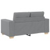 Canapé causeuse gris clair 120 cm tissu 
