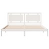 Cadre de lit extra long sans matelas 200x220 cm bois massif 