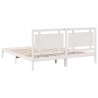Cadre de lit extra long sans matelas 200x220 cm bois massif 