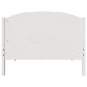 Cadre de lit sans matelas blanc 90x190 cm bois de pin massif 