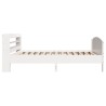Cadre de lit sans matelas blanc 90x190 cm bois de pin massif 