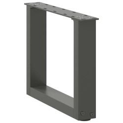 Pieds de table basse en U 2 pièces Anthracite 40 x (30-31) cm Acier 