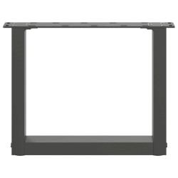 Pieds de table basse en U 2 pièces Anthracite 40 x (30-31) cm Acier 