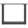 Pieds de table basse en U 2 pièces Anthracite 40 x (30-31) cm Acier 