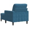 Fauteuil avec repose-pied Bleu 60 cm Velours 