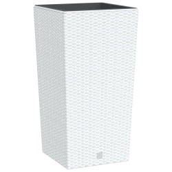 Jardinière et intérieur amovible blanc 21 /49 L rotin PP 